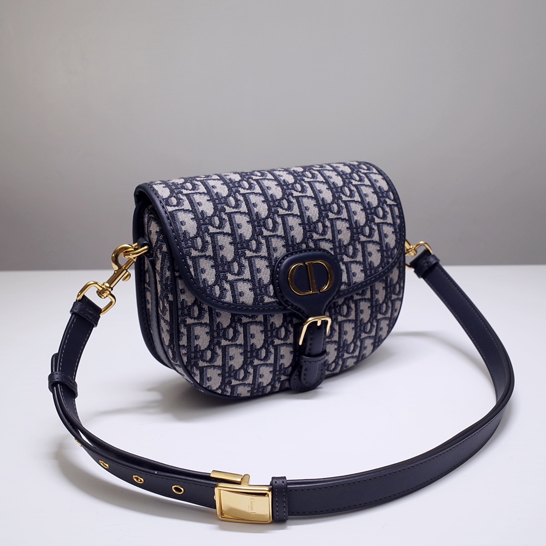 Medium Dior Bobby Bag Blue Dior Oblique Jacquard